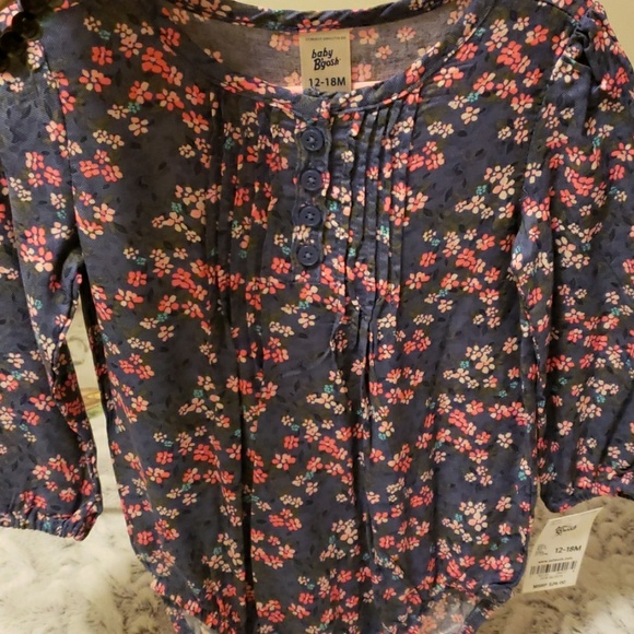 New!! Osh B'gosh Flower Onesie 12 to 18 months - Picture 2 of 4
